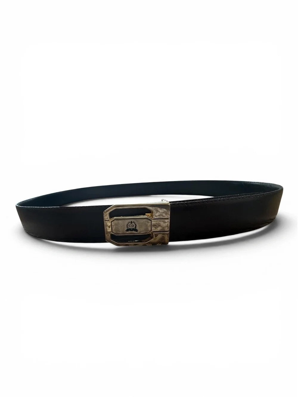 Vintage Christian Dior Reversible Men's Leather Belt M/L black/brown